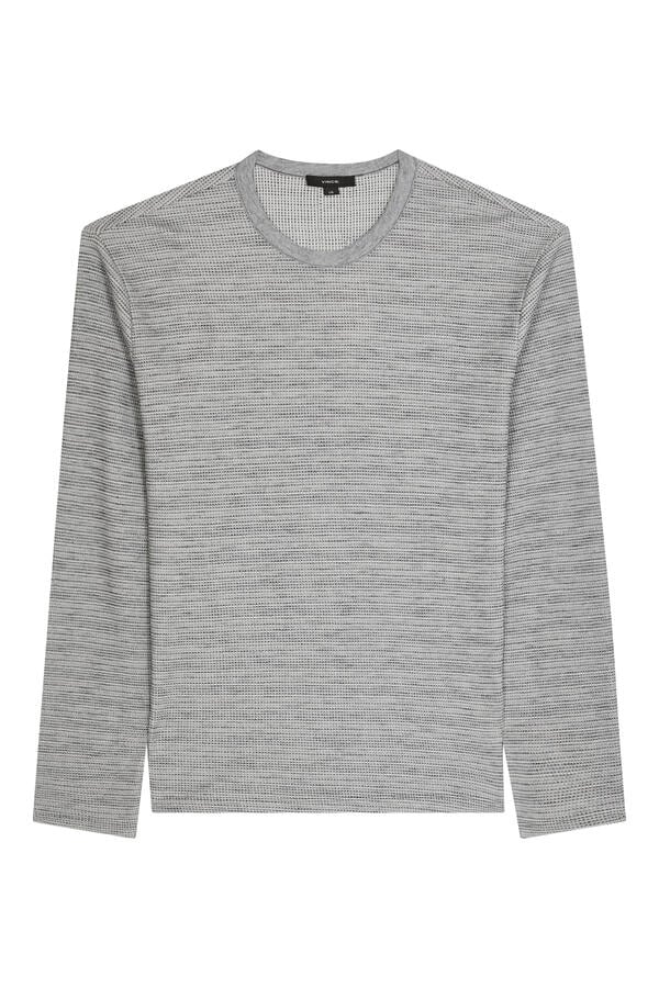  Space-Dye Cotton-Blend Thermal Long-Sleeve T-Shirt
