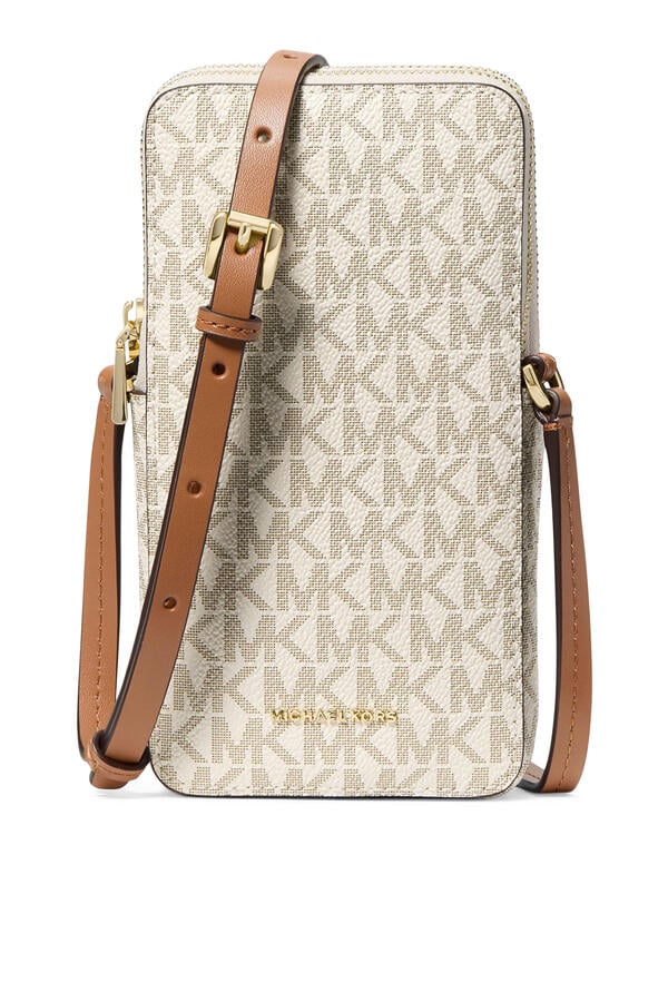 Jet Set Small Signature Logo Smartphone Crossbody Bag