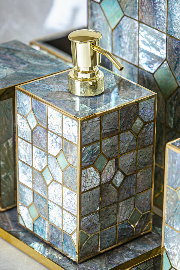 Crackled Abalone Shell Tissue Box