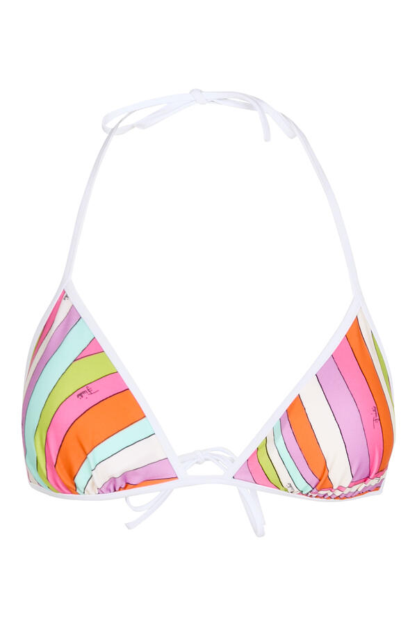 Iride Print Triangle Bikini Top
