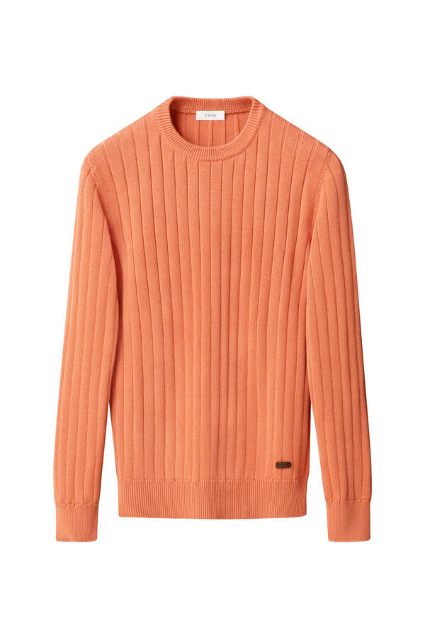 Rib-Knit Crewneck Sweater