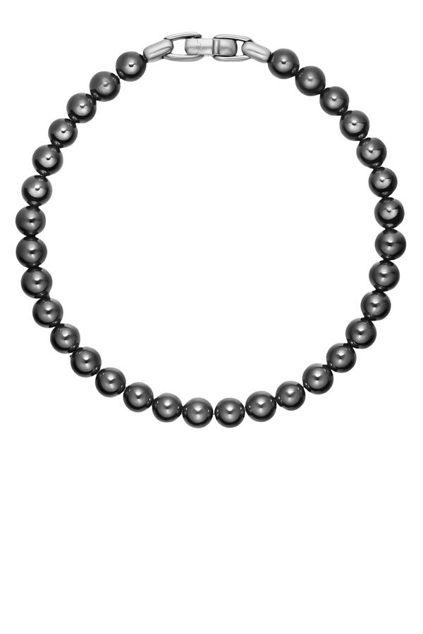 Spiritual Bracelet, Sterling Silver & Hematine Beads