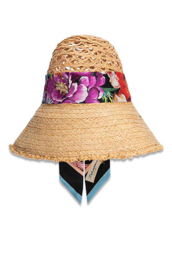 Bandeau Scarf Straw Hat