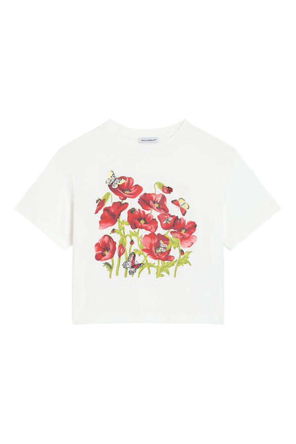 Kids Logo Flower Print T-Shirt