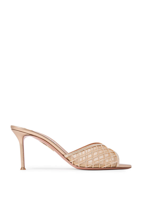 Lumiere 75 Crystal-Embellished Mesh Sandals