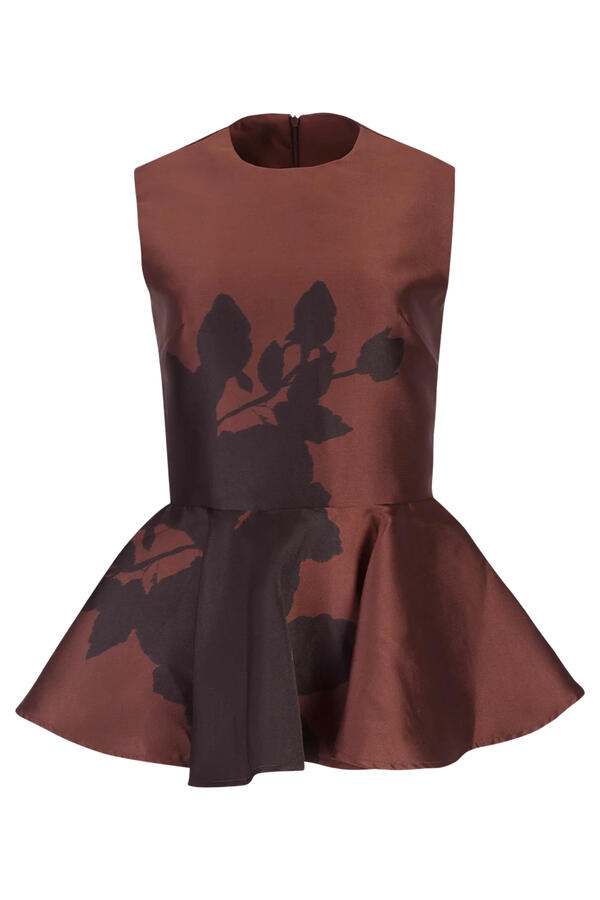 Printed Peplum Top