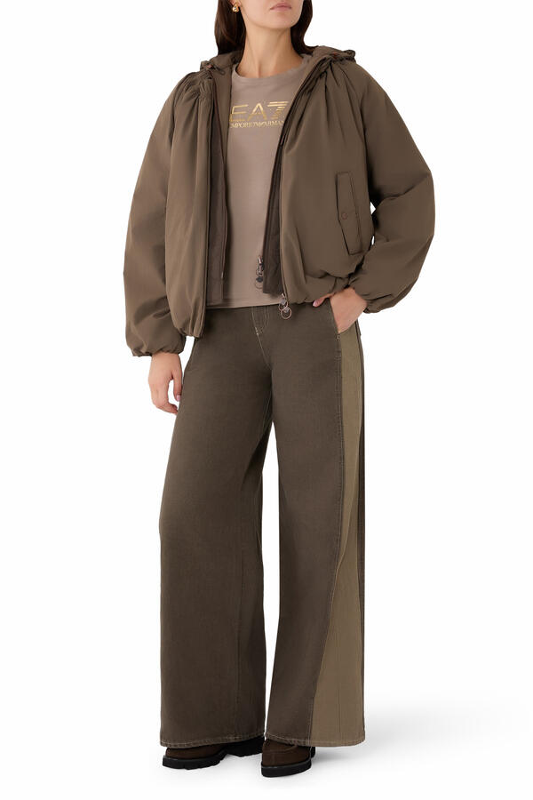 Five-Pocket Wide-Leg Denim Pants