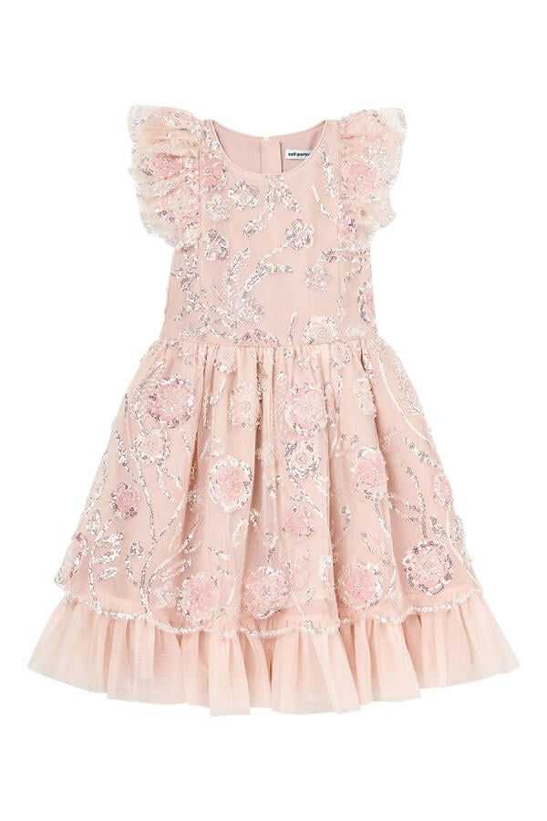 Kids Sequin Embellished Dress