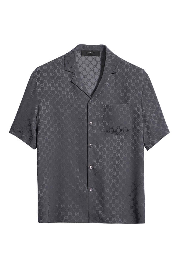 GG Silk Jacquard Bowling Shirt 