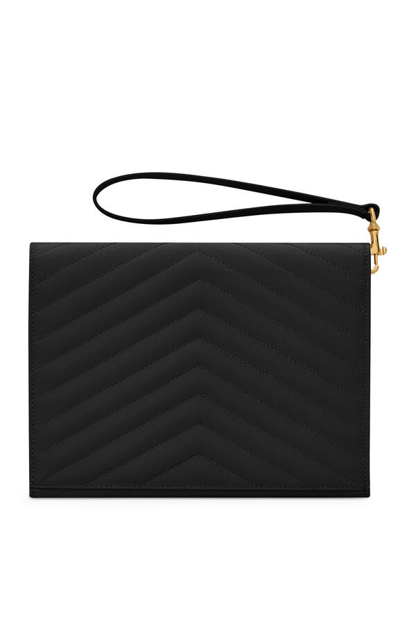  Cassandre Matelassé Flap Pouch in Grain De Poudre Leather