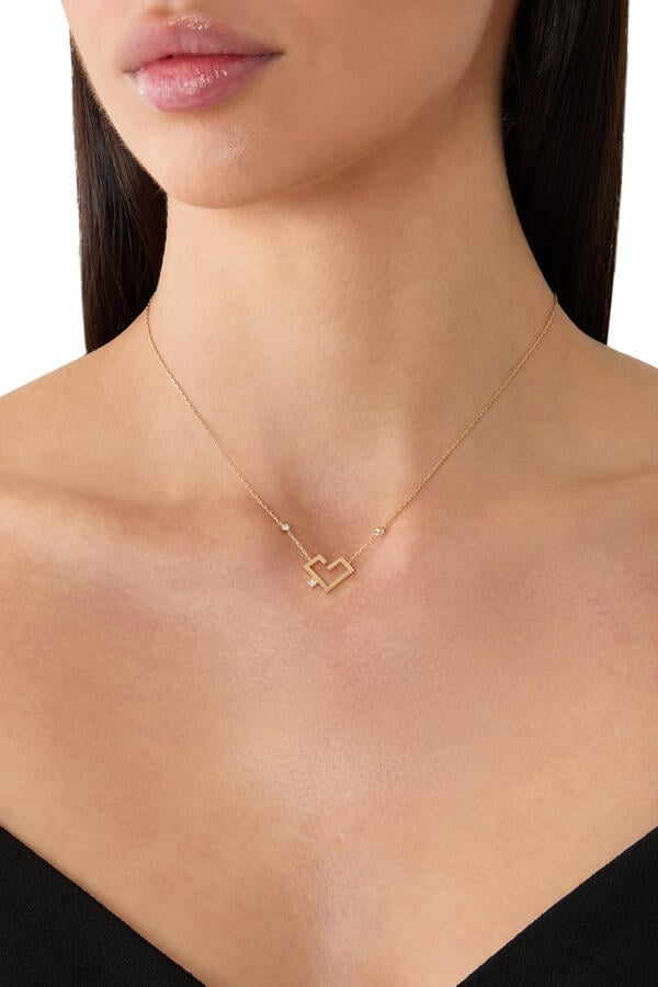 Hubb Necklace, 18k Yellow Gold & Diamonds