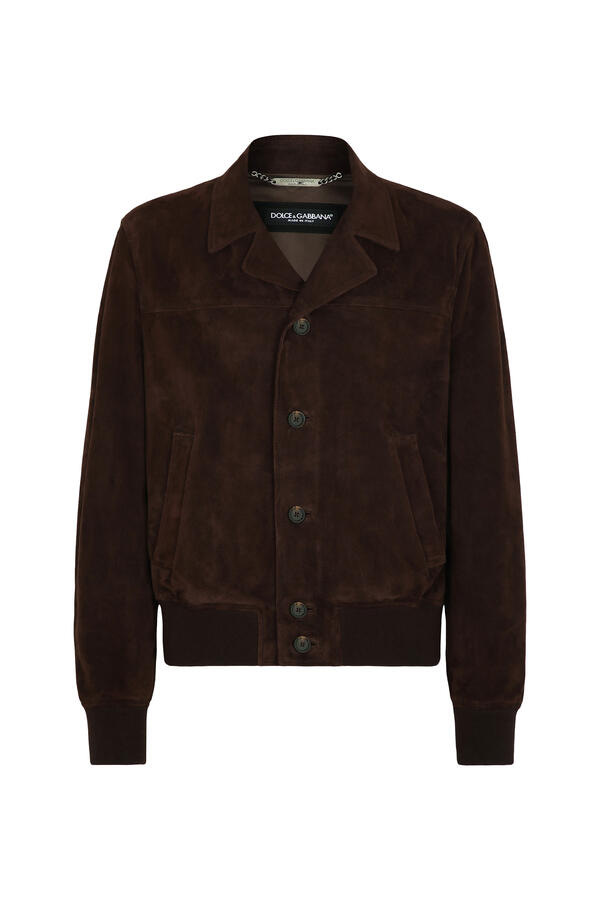  Nappa Suede Bomber Jacket