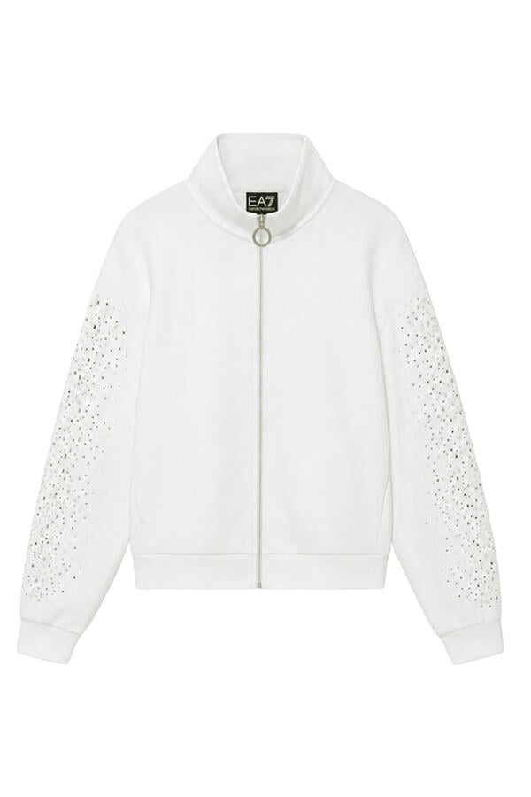 EA7 Logo Strass-Detail Sweatshirt