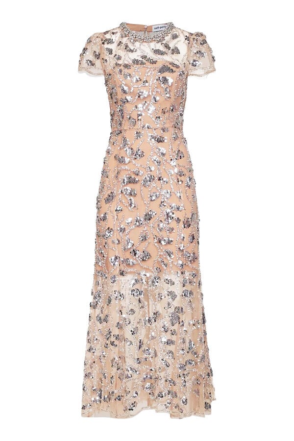 Sequin Embellished Midi Dress