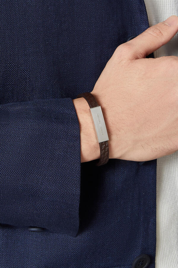 Eagle Logo Leather Bracelet