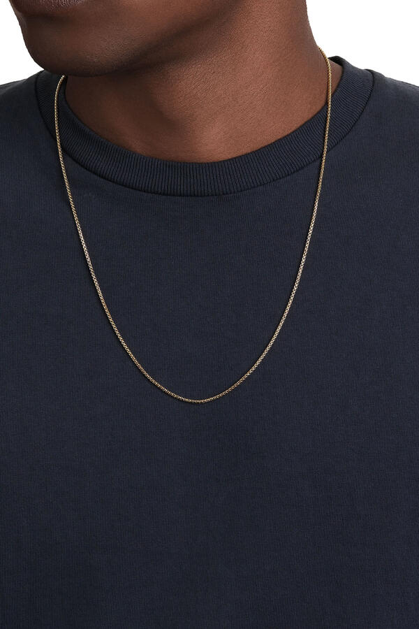 Box Chain Necklace, 18k Yellow Gold
