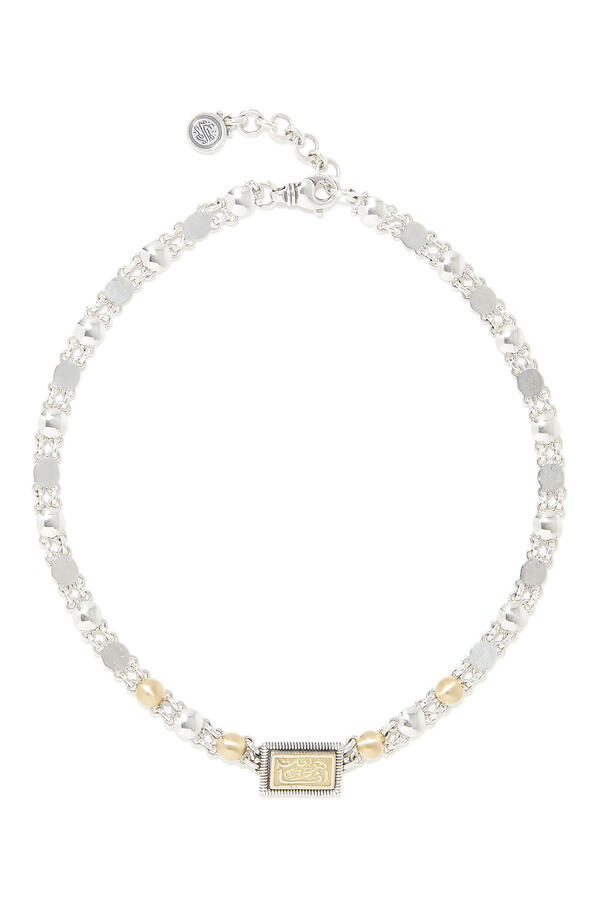 Enchantment Choker, 18k Gold & Sterling Silver