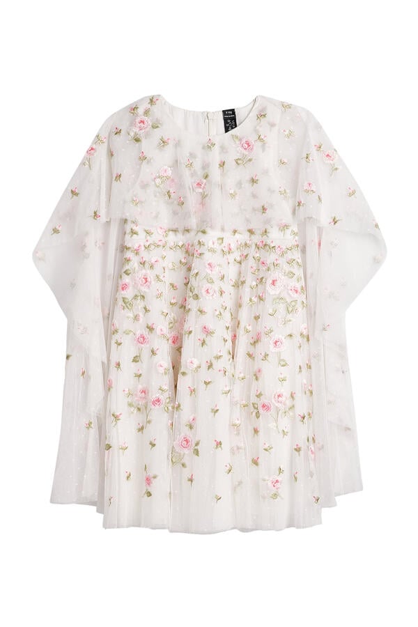 Kids Rose Bloom Cape Dress