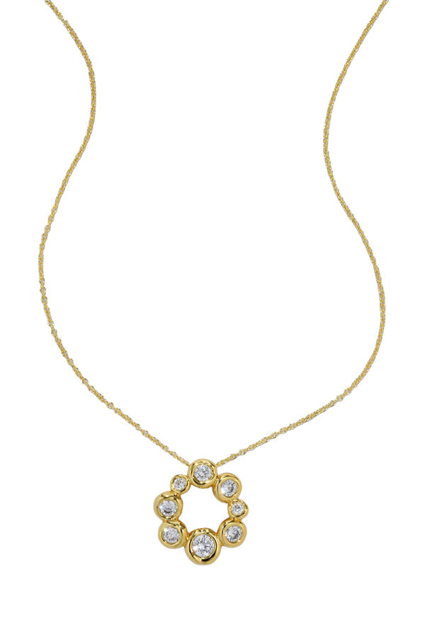 Asterales Bubble Circle Pendant Necklace