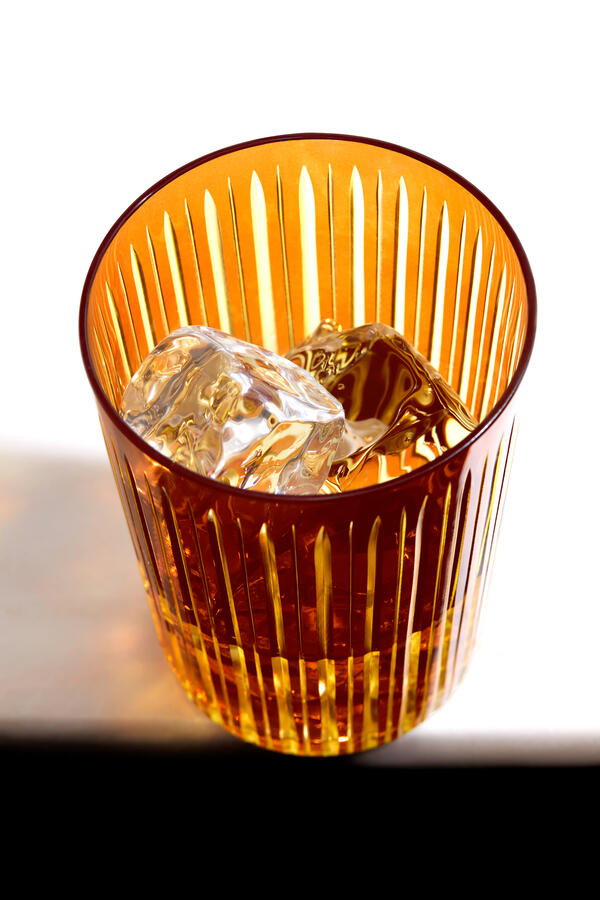 Prism Amber Highball Glass, Set of 4