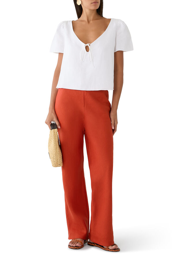 Gale Linen Mid Rise Pants