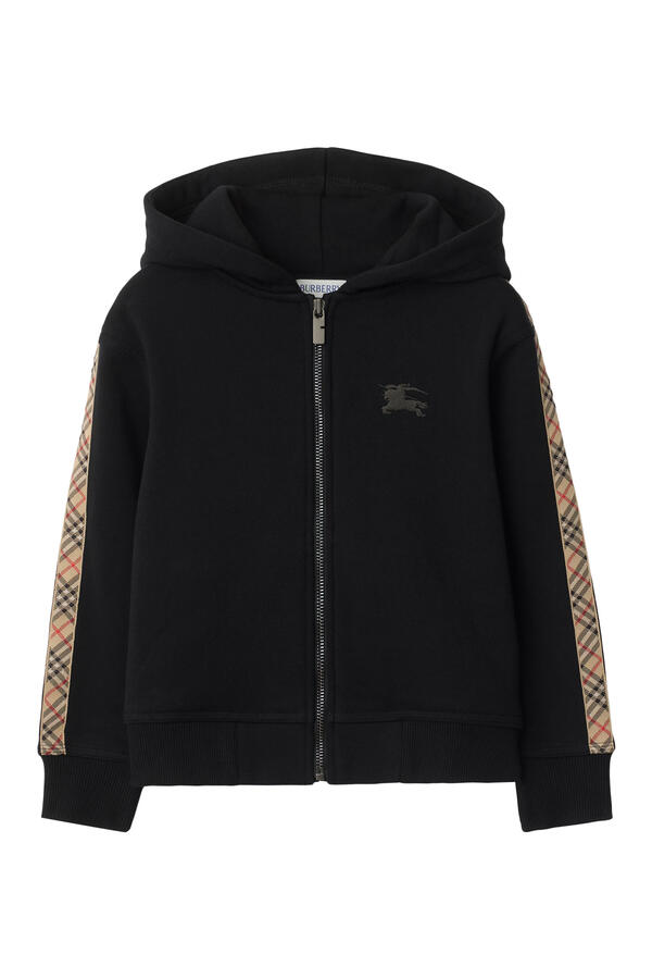 Kids Check Trim Zip Hoodie