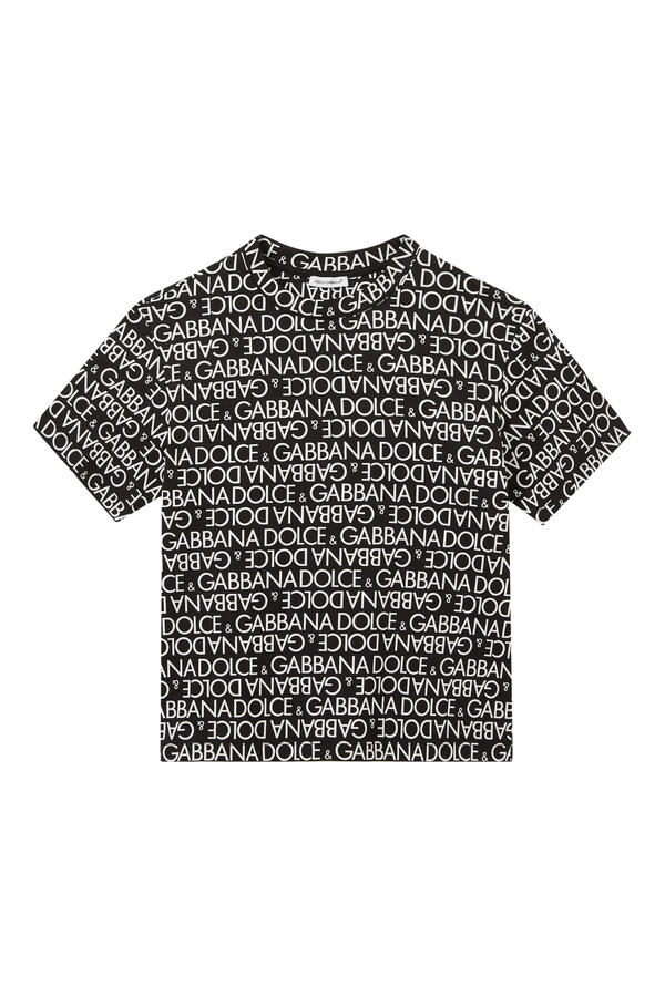 Kids Logo Print Cotton T-Shirt