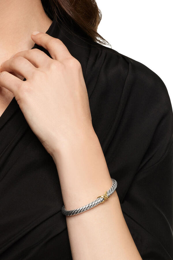 Cable Flex® X Bracelet, Sterling Silver & 14K Yellow Gold