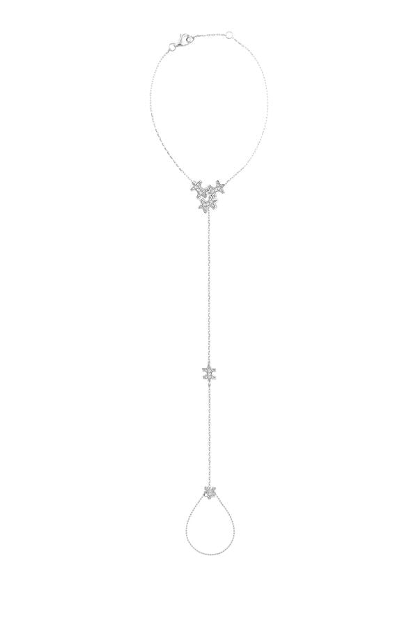 Full-Pavé Hand-Chain, 18K White Gold & Diamonds