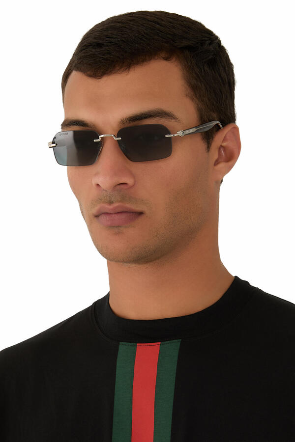 Rectangular-Frame Sunglasses