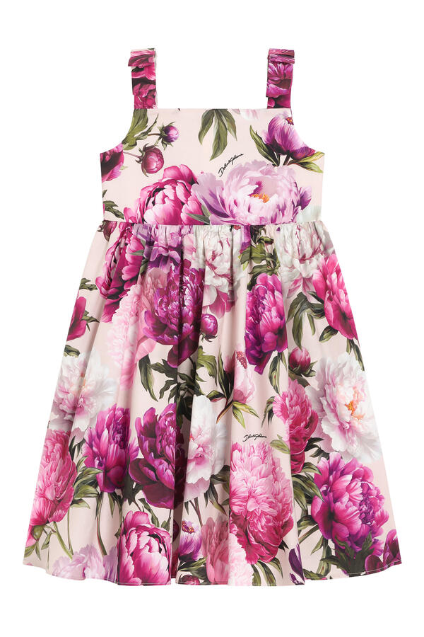 Kids Peony-Print Poplin Dress