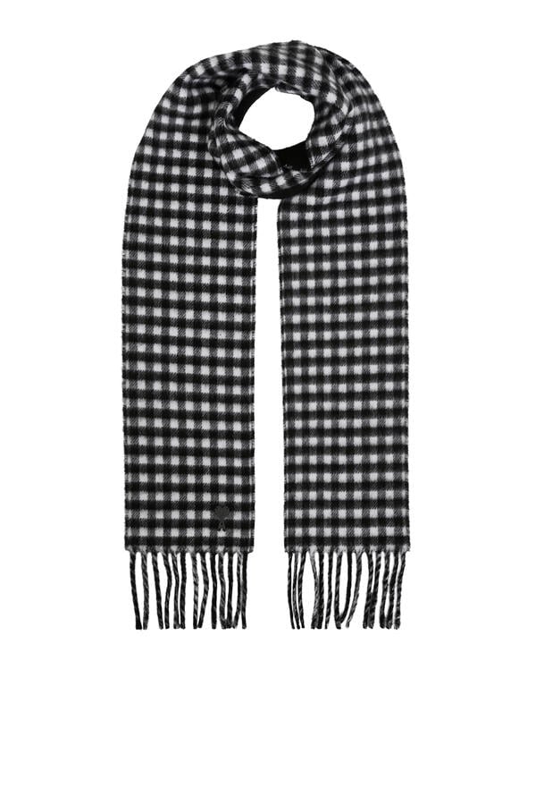 Checkered Wool Scarf 