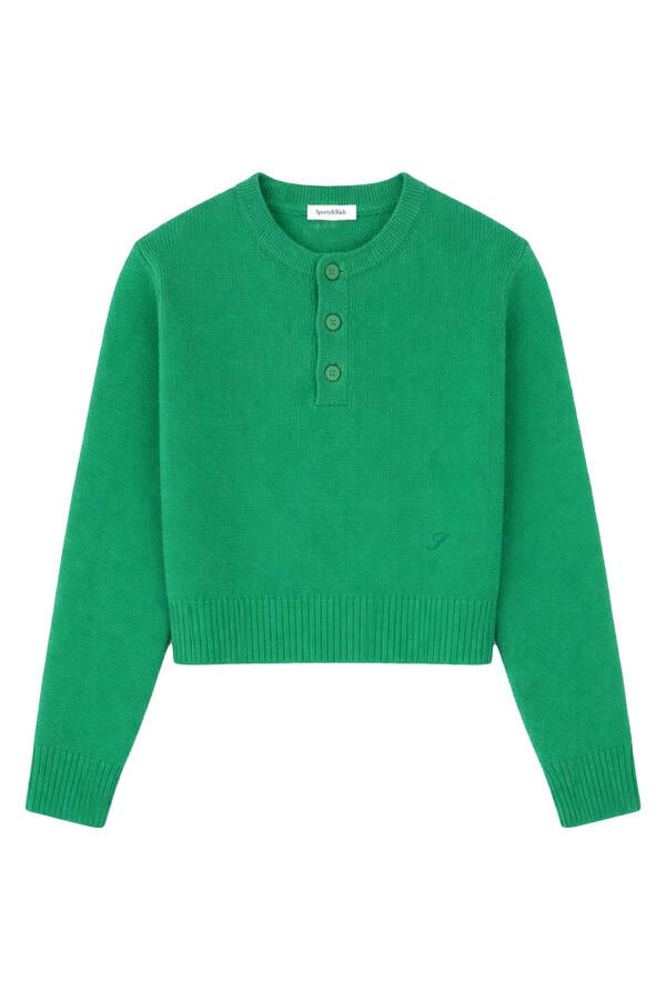  Logo Cashmere Henley Knit