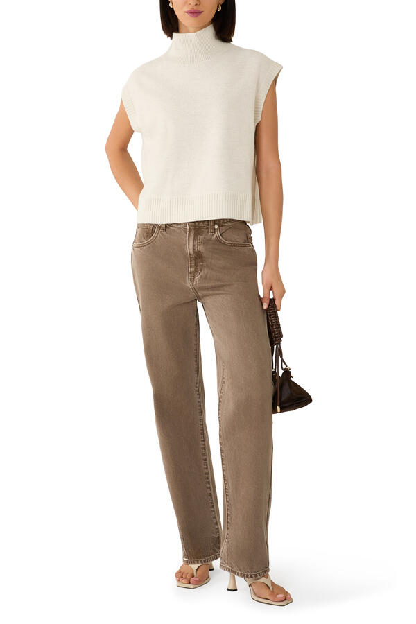 Fine Felted Wool Turtleneck Top