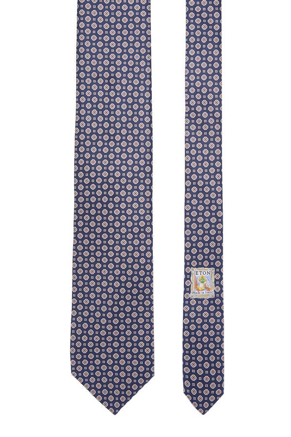 Medallion Printed Silk Tie 