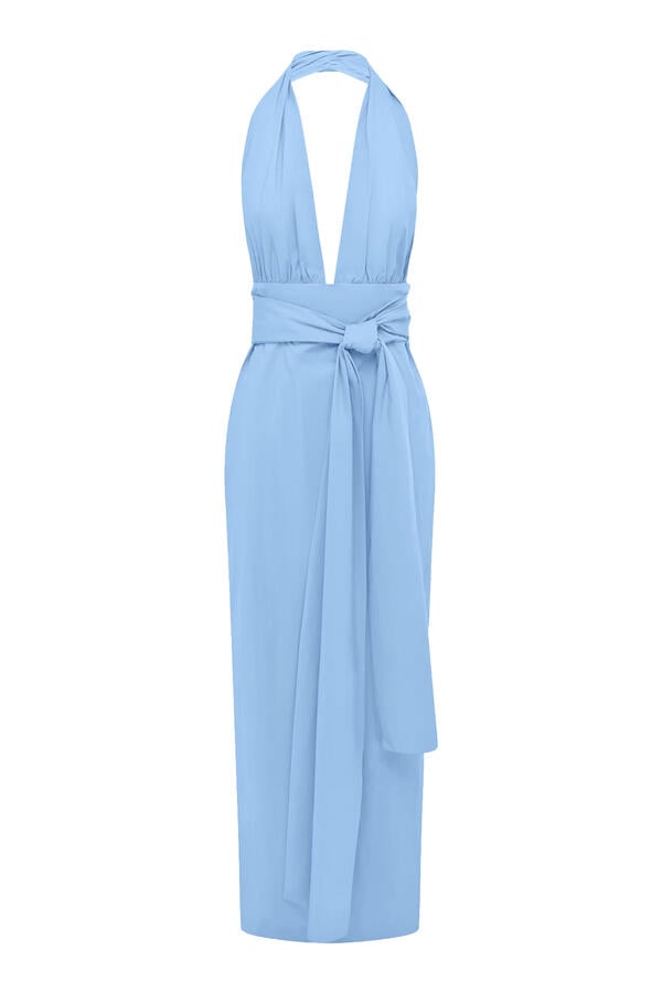Campbell Halter Plunged Maxi Dress
