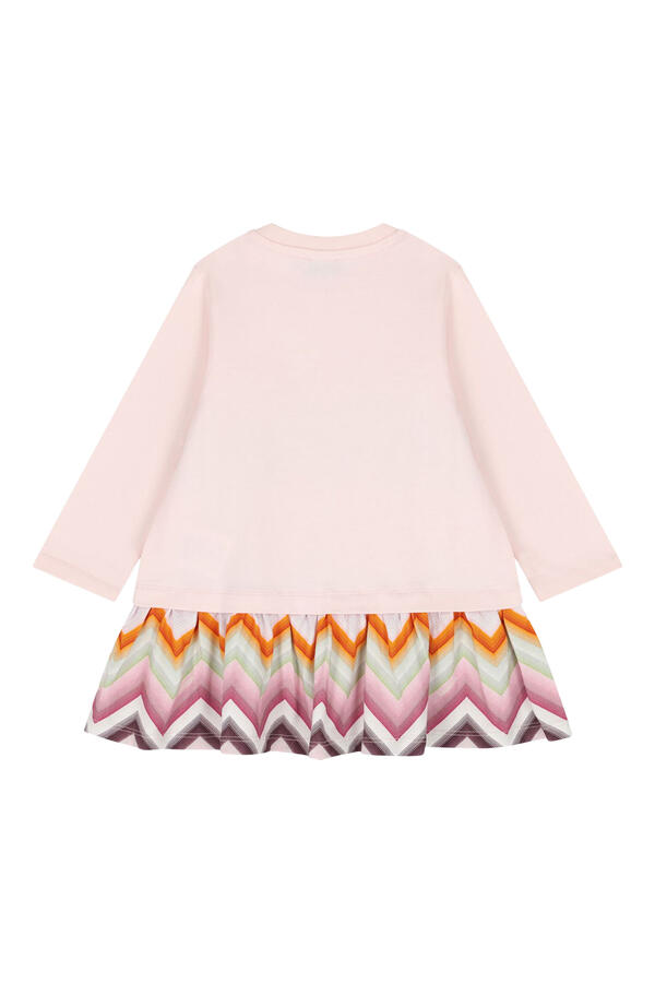 Kids  Chevron Long Sleeve Jersey Dress 