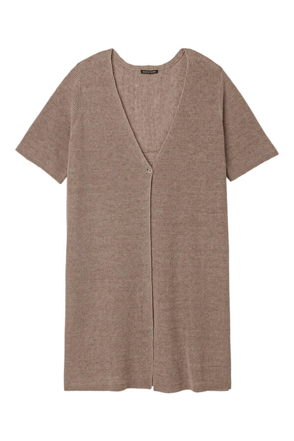 Délavé V-Neck Long Cardigan