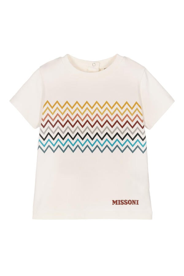 Kids Zigzag Logo Print T-Shirt