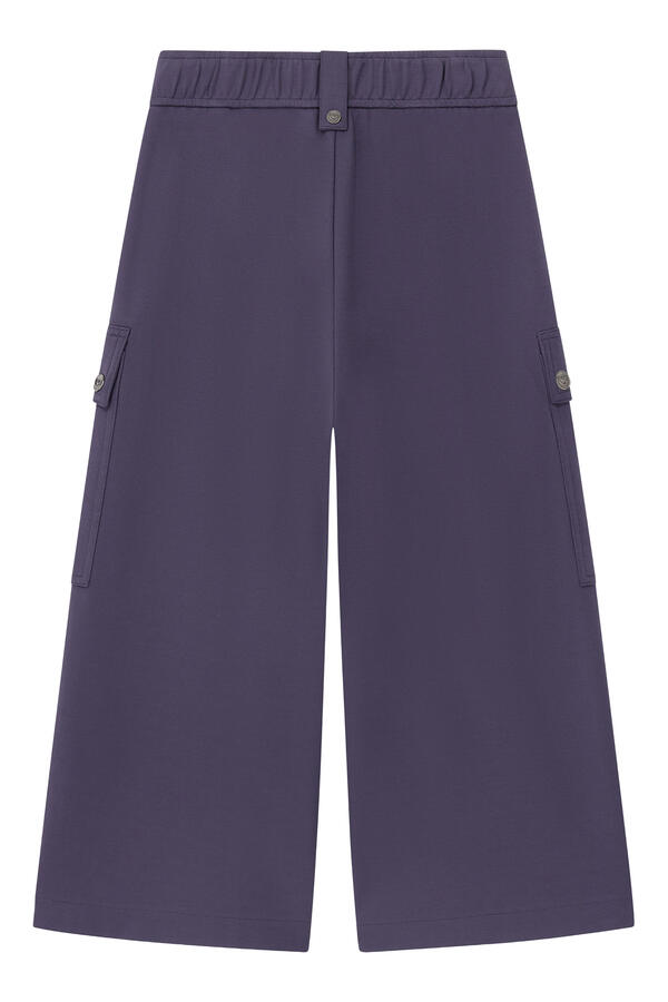 Kids High-Waisted Wide-Leg Cargo Trousers