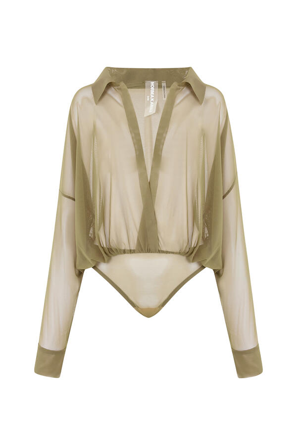 Super Oversized Boyfriend Shirt Bodysuit