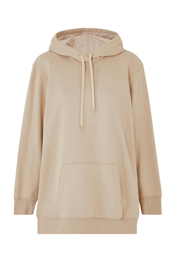 Hoodie Combo Dress with Satin Skirt