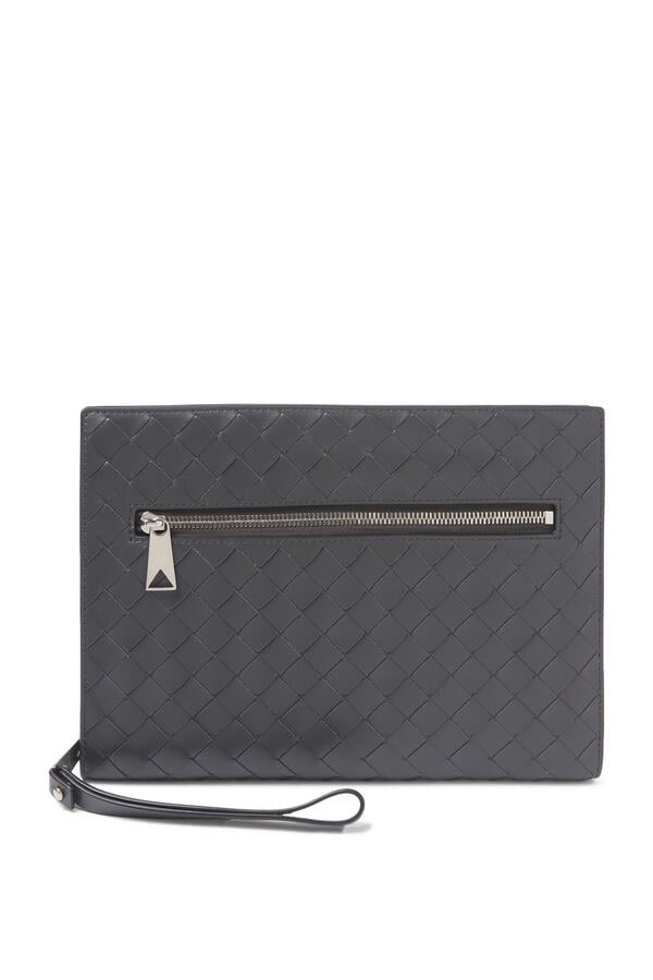 Small Intrecciato Wristlet Document Case