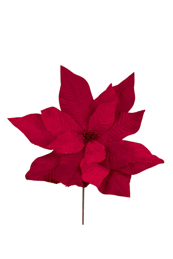 Fabric Giant Poinsettia Stem