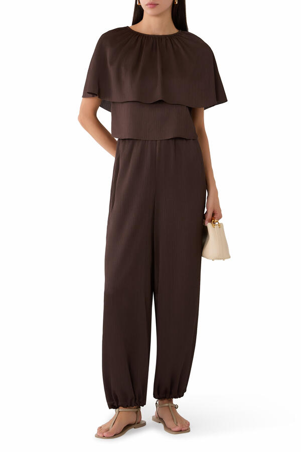 Convertible Plissé Cape Top 