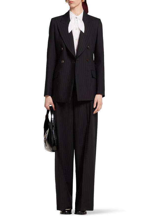 Double-Breasted Pinstripe Jacket