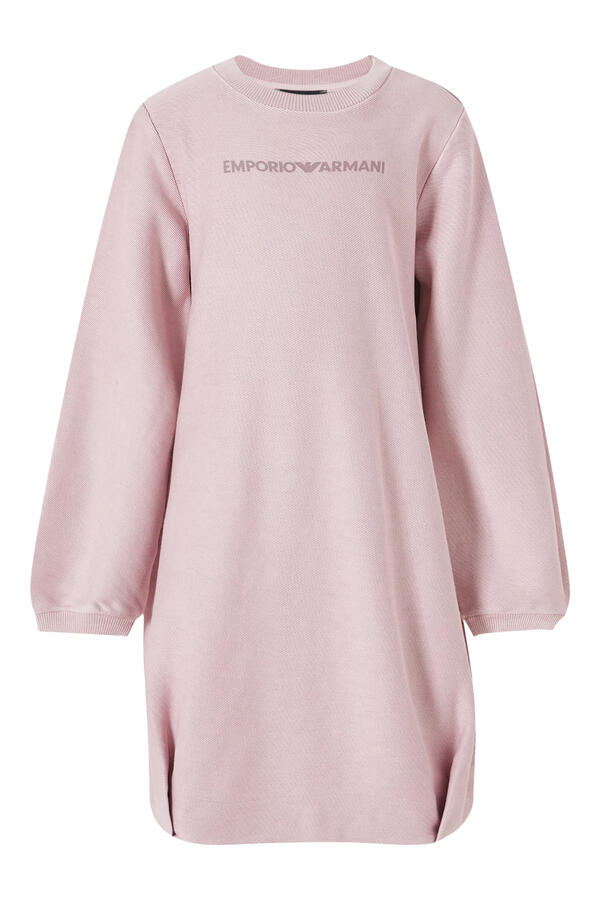 Long-Sleeve Delavé Cotton Jersey Dress