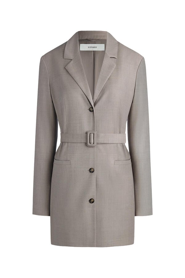Belted Wool Blazer