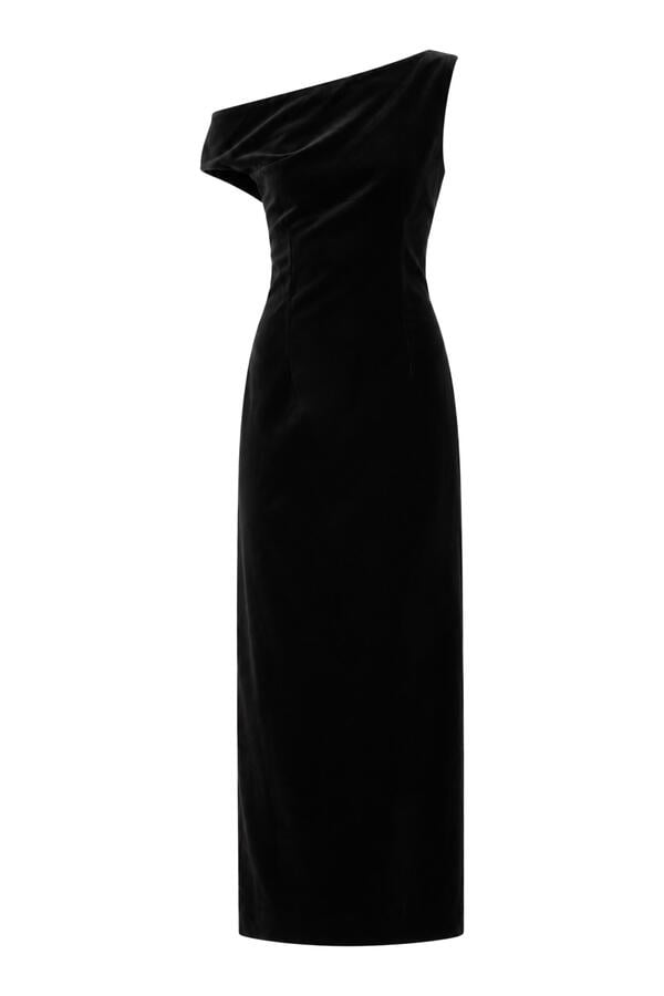 Sculptural Off-Shoulder Gown