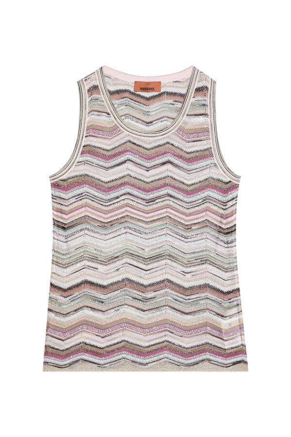 Chevron Sequined Top